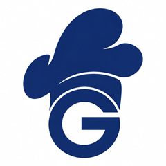Logo der Lernplattform Gastro-Gründer: Kochmütze mit dem Buchstaben G